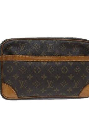 LOUIS VUITTON Monogram Compiegne 28 Clutch Bag M51845 LV Auth 73420